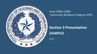 Texas CDBG-CARES Community Resiliency Program (CRP) Grant Information