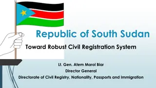 Enhancing Civil Registration in South Sudan: Progress and Challenges