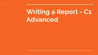 Writing a Report - C1  Advanced
