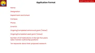 MURTI Faculty Fellow Application Format and Research Proposal