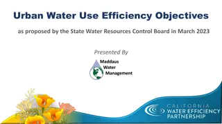 State Water Resources Control Board's Urban Water Use Efficiency Objectives