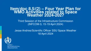 Four-Year Plan for WMO Space Weather Activities 2024-2027