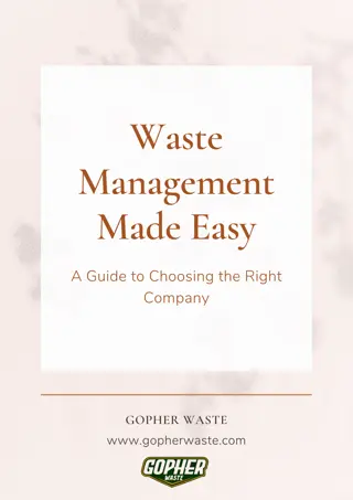 Waste Management Made Easy: A Guide to Choosing the Right Company