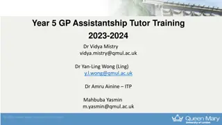 Year 5 GP Assistantship Tutor Training 2023-2024 Overview