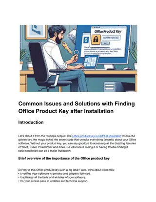 Common Issues and Solutions with Finding Office Product Key after Installation