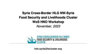 Food Security and Livelihoods Workshop in Northwest Syria - Highlights and Case Studies