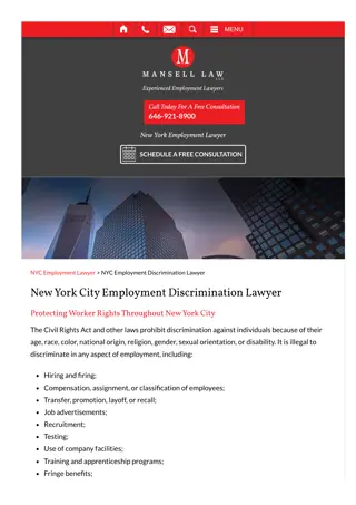 NYC Employment Discrimination Lawyer