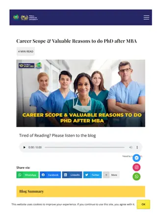 Career Scope & Valuable Reasons to do PhD after MBA