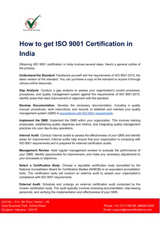 Get ISO 9001 Certification