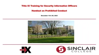 Understanding Prohibited Conduct in Title IX Training