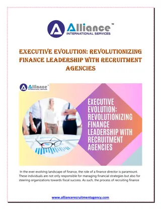 Executive Evolution Revolutionizing Finance Leadership with Recruitment Agencies
