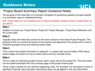 Project Board Update Presentation Template Summary
