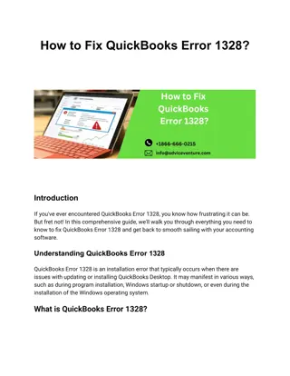 How to Fix QuickBooks Error 1328?