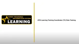 ATIS Learning Training Coordinator (TC) Role Training