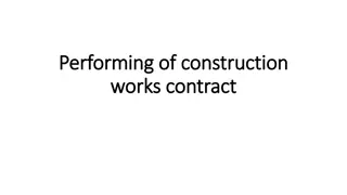 Performing of construction works contract