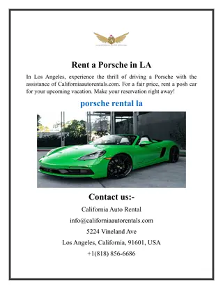 Rent a Porsche in LA