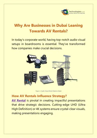 Why Are Businesses in Dubai Leaning Towards AV Rentals?
