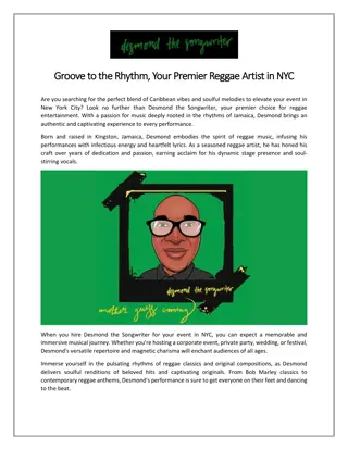 Groove to the Rhythm, Your Premier Reggae Artist in NYC