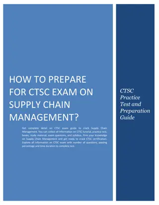 How to Prepare  for CTSC exam on Supply Chain Management