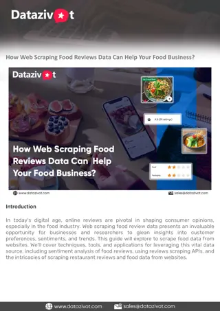 How Web Scraping Food Reviews Data Can Help Your Food Business