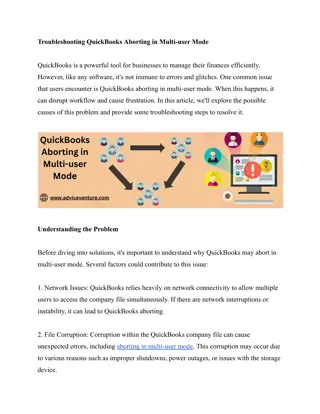 Troubleshooting QuickBooks Aborting in Multi-user Mode