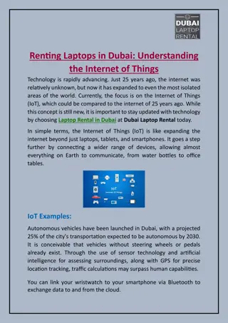 Renting Laptops in Dubai: Understanding the Internet of Things
