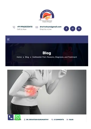 Gallbladder Pain Reasons, Diagnosis, and Treatment
