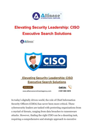 Elevating Security Leadership: CISO Executive Search Solutions