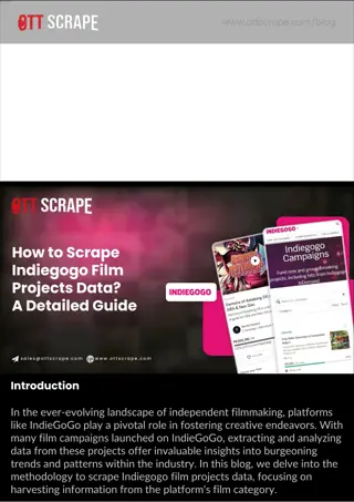 How to Scrape Indiegogo Film Projects Data- A Detailed Guide