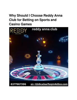 Reddy Anna Place Your Bet On Best Platform At Reddy Anna Club