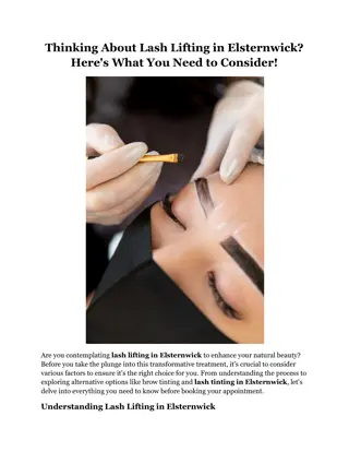 Thinking About Lash Lifting in Elsternwick Here's What You Need to Consider!