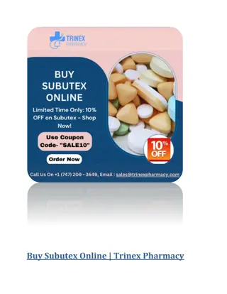 Buy Subutex Online | Trinex Pharmacy