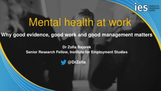 Mental health at work