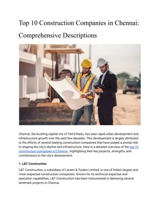 Top 10 Construction Companies in Chennai_ Comprehensive Descriptions
