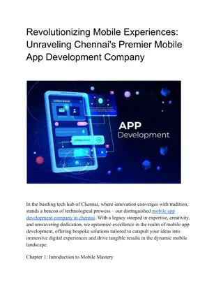 Revolutionizing Mobile Experiences_ Unraveling Chennai's Premier Mobile App Development Company