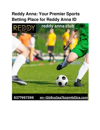 Reddy Anna Your Premier Sports Betting Place for reddy anna ID