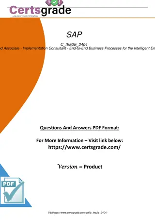 Unlock Success Prepare for C_IEE2E_2404 SAP Certified Associate Exam