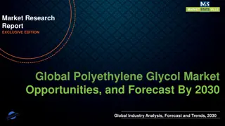 Polyethylene Glycol Market will reach at a CAGR of 5.1% from to 2030