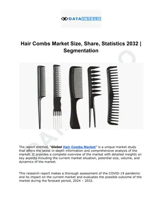 Hair Combs Market Size, Share, Statistics 2032  Segmentation