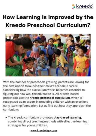 How Learning Is Improved by the Kreedo Preschool Curriculum