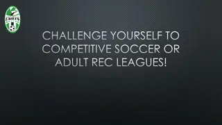 Get in the Game: Competitive Soccer or Fun Adult Leagues!