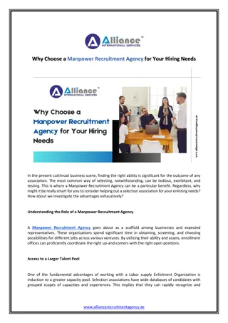 Why Choose a Manpower Recruitment Agency for Your Hiring Needs