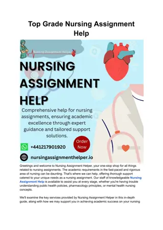 Top Grade Nursing Assignment Help