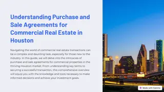 Understanding Purchase and Sale Agreements for Commercial Real Estate in Houston