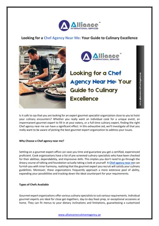 Looking for a Chef Agency Near Me Your Guide to Culinary Excellence