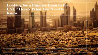 Looking for a Finance Loan in the UAE? Here's What You Need to Know