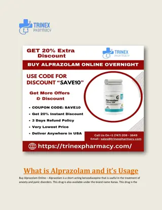 What is Alprazolam and it's effects?