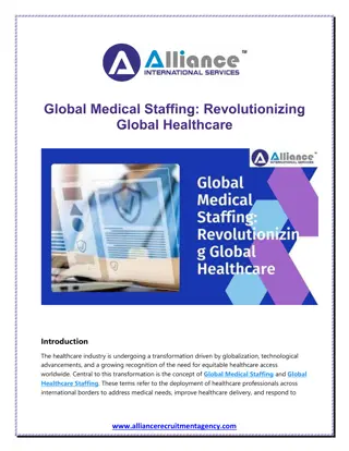 Global Medical Staffing Revolutionizing Global Healthcare
