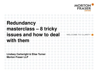 Redundancy Masterclass: 8 Tricky Issues and How to Deal with Them