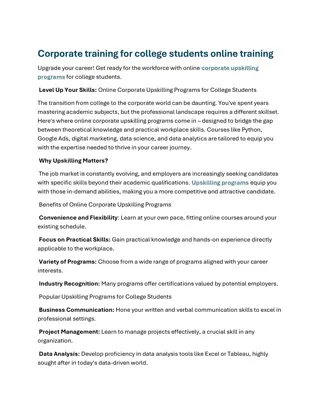 Corporate training for college students online training